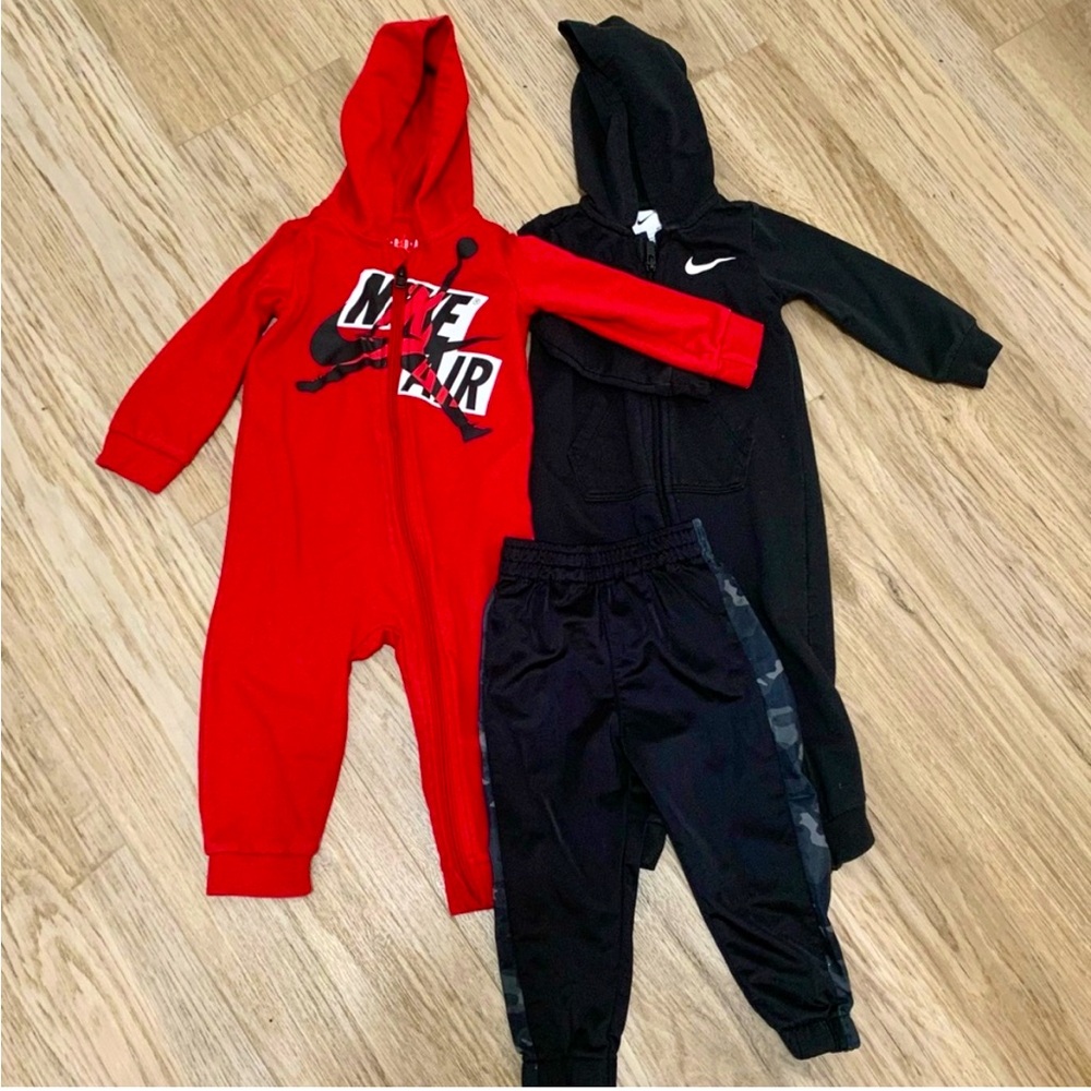 Nike Air Jordan Jumpman Jumpsuit Track Pants Lot of 3 - 18m Baby Boy - Picture 1 of 12